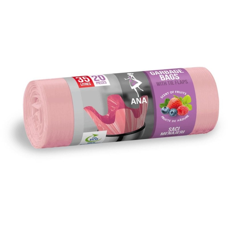 Set 9 x 20 Saci Menajeri Parfumati Anna, Roz, 35 l