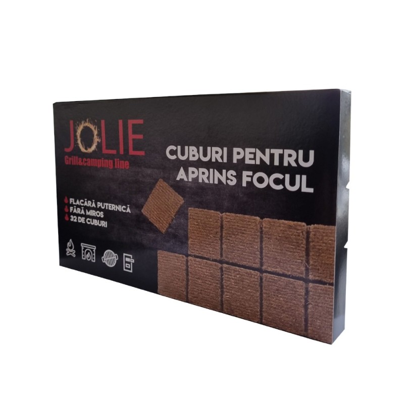 Set 9 x 32 Cuburi de Aprindere cu Parafina, Placa 175 x 115 x 18 Cm, Jolie