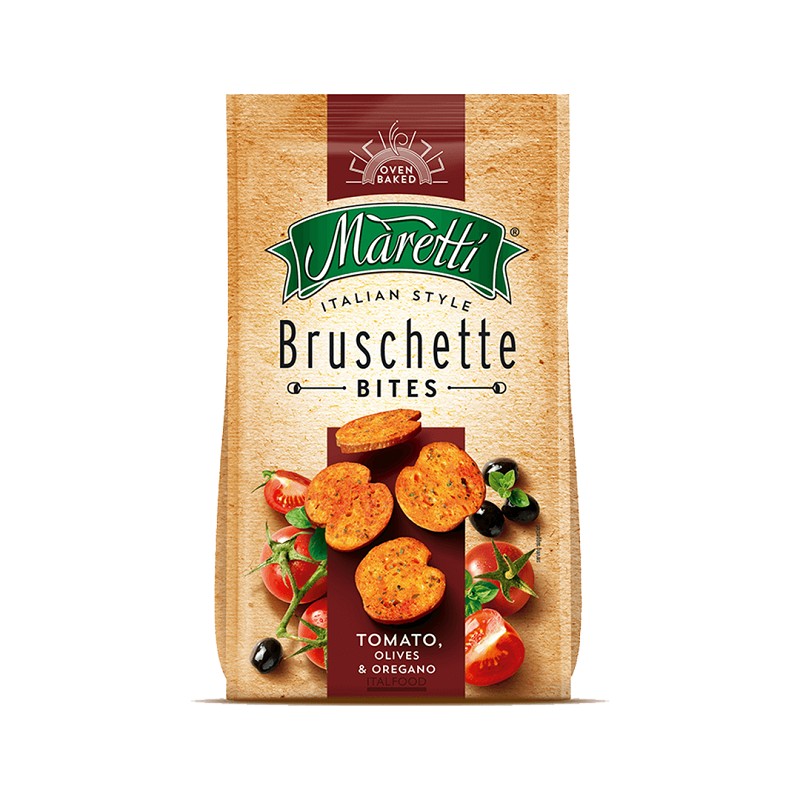 Set 9 x Bruschette Maretti cu Aroma de Rosii, Masline si Oregano, 70 g