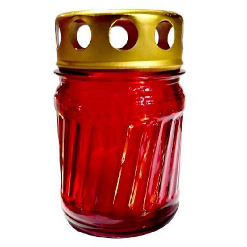 Set 9 x Candela din Sticla, Alb, fara Parfum, 3 Ore
