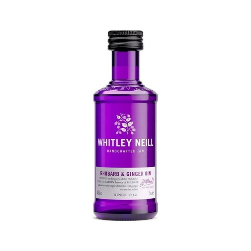 Set 9 x Gin Whitley Neill, Rubarba si Ghimbir, Rhubarb & Ginger Gin 43%, Miniatura, 0.05 l