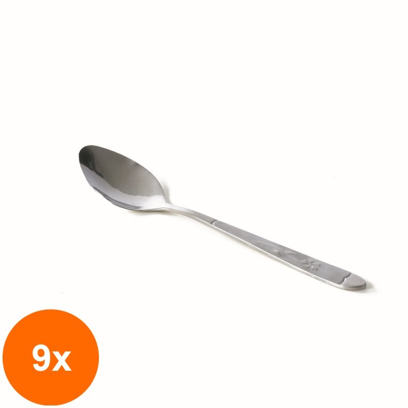 Set 9 x Lingurita din Inox 14.5 cm, Ambalata Individual, Oti