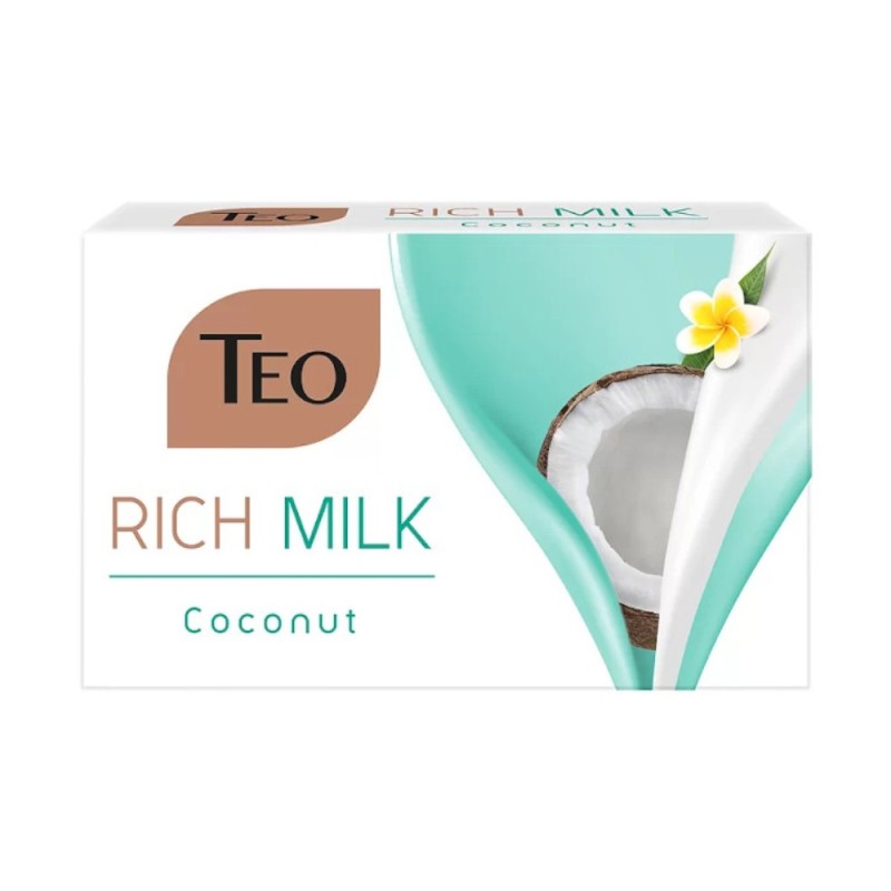 Set 9 x Sapun Solid Teo Rich Milk Coconut, cu Lapte de Cocos, 90 g