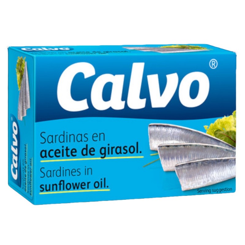 Set 9 x Sardine in Ulei Floarea Soarelui Calvo, 120 g