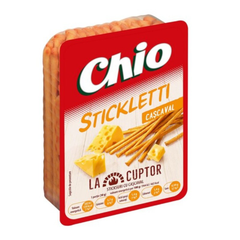 Set 9 x Sticksuri cu Cascaval, Chio Stickletti, 80 g