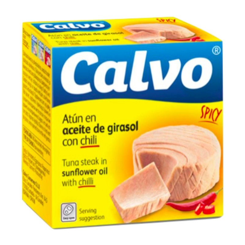 Set 9 x Ton in Ulei Floarea Soarelui cu Chili Calvo 80 g