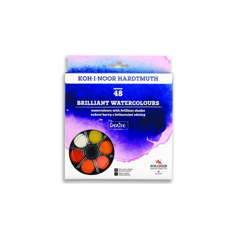 Set Acuarela, 48 Culori Stralucitoare