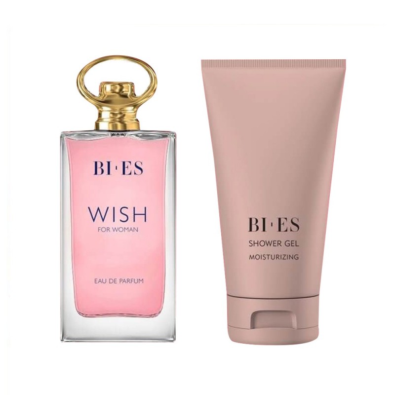 Set Apa de Parfum 90 ml si Gel de Dus 150 ml, Bi-Es Wish