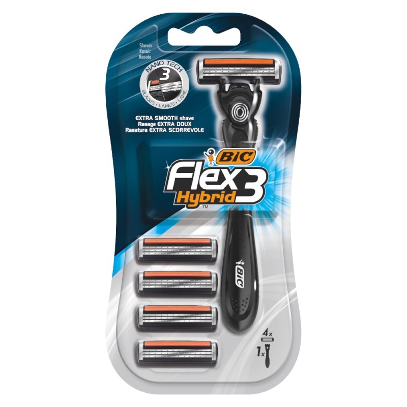 Set Aparate de Ras BIC Flex 3, 3 Lame, Barbati, 3 Bucati