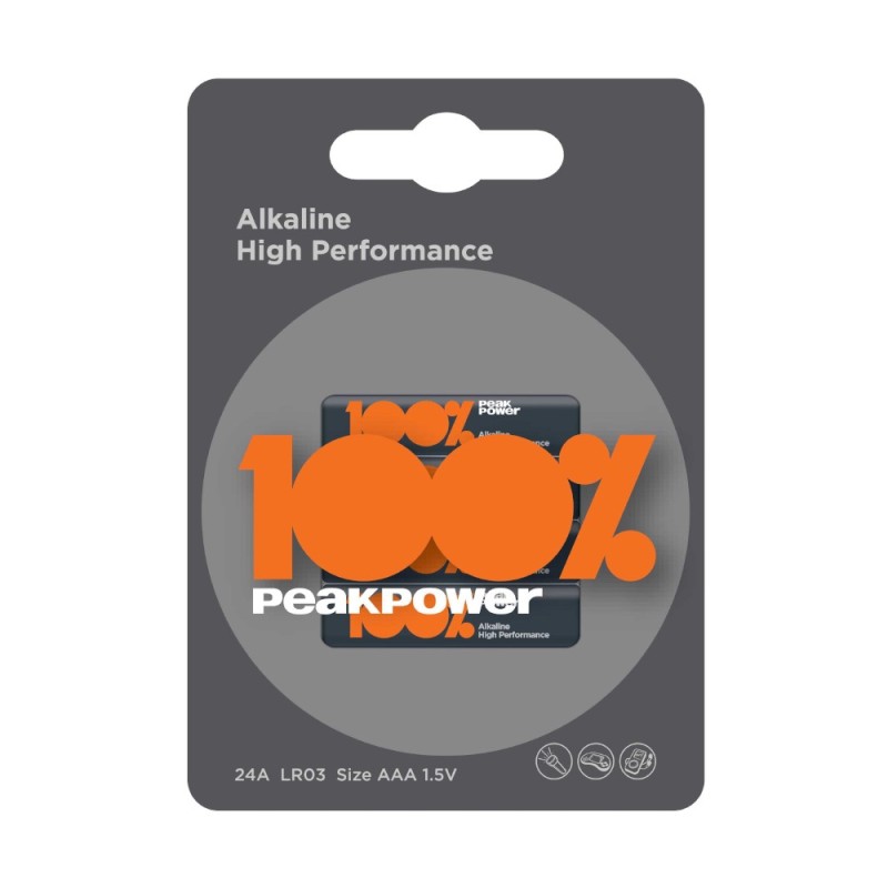 Set Baterii Alcaline AAA R3, Peak Power, 4 Bucati