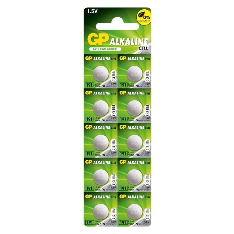 Set Baterii Alcaline Tip Buton AG8, GP, 10 Bucati