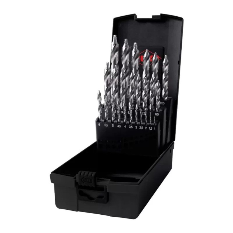 Set Burghie Flowstep 1.0, 13.0 mm, 0.5 mm, HSS-G DIN338, 25 Bucati