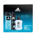 Set Cadou Barbati Adidas Ice Dive, After Shave 100 ml, Deodorant, Gel de Dus 250 ml