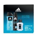 Set Cadou Barbati Adidas Pure Game, Apa de Toaleta 50 ml, Deodorant 150 ml, Gel de Dus 250 ml