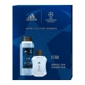 Set Cadou Barbati Adidas Uefa Star, After Shave 100 ml, Gel de Dus 250 ml