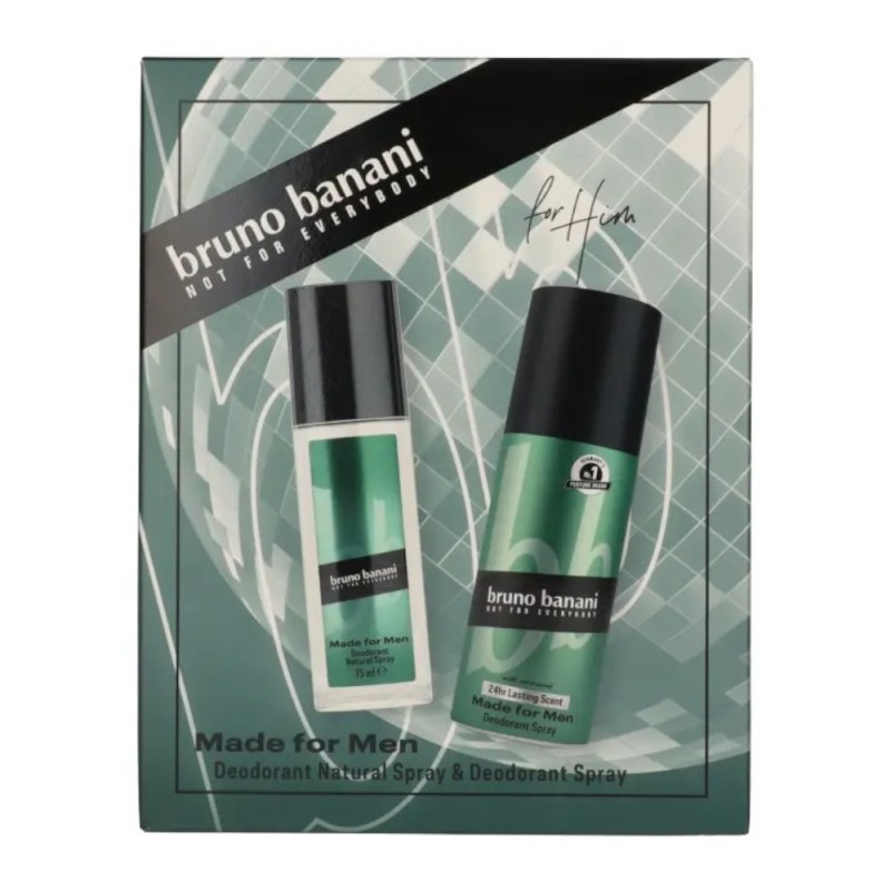 Set Cadou Barbati Bruno Banani Made for Man, Deodorant Natural Spray 75 ml, Deodorant Spray 150 ml