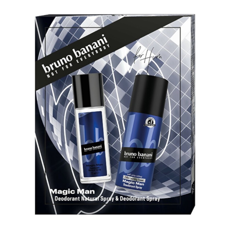 Set Cadou Barbati Bruno Banani Magic Man, Deodorant Natural Spray 75 ml, Deodorant 150 ml