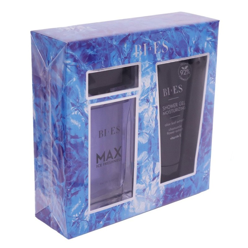 Set Cadou Bi-es Max Ice Freshness, Barbati, Apa de Toaleta 90 ml si Gel de Dus 150 ml