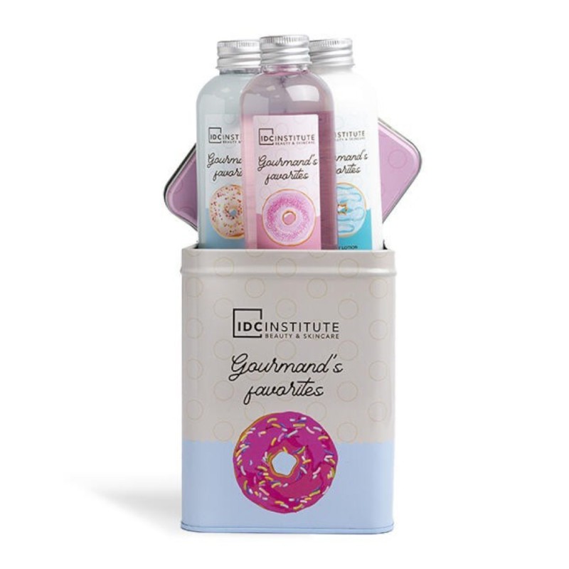 Set Cadou Femei IDC Institute Gourmand's Favorites, Gel de Dus 200 ml, Lotiune Corp 200 ml, Spuma Baie 200 ml