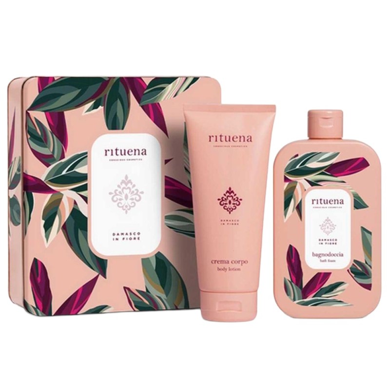 Set Cadou Femei Rituena Damasco In Fiore, Gel Dus 400 ml, Lotiune Corp 200 ml