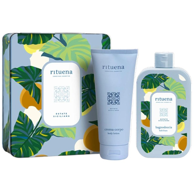 Set Cadou Femei Rituena Estate Siciliana, Gel Dus 400 ml, Lotiune Corp 200 ml
