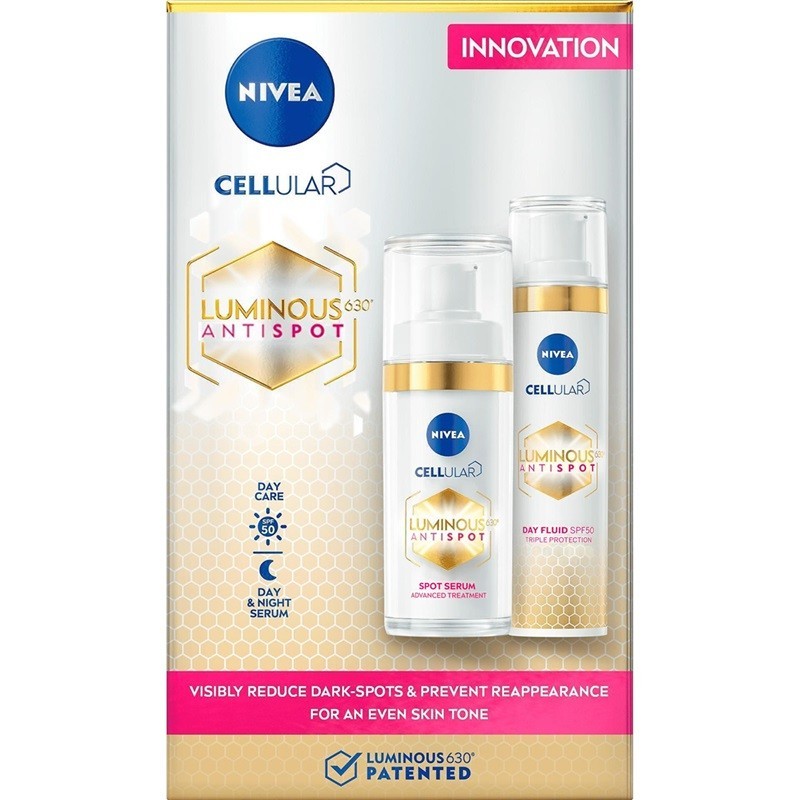 Set Cadou Nivea Cellular Luminous630, Ser Impotriva Petelor Pigmentare, 30 ml si Crema de Zi Impotriva Petelor Pigmentare, 40 ml