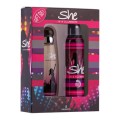Set Cadou She Clubber, Femei, Apa de Toaleta 50 ml si Deodorant Spray 150 ml