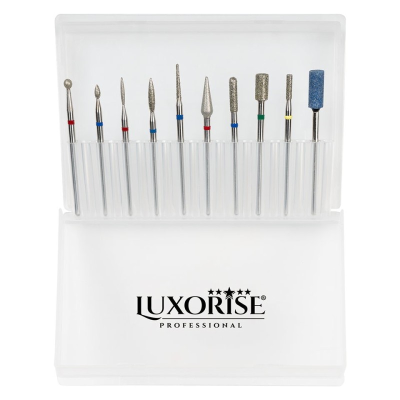 Set Capete Freza Unghii Luxorise, 10 Bucati
