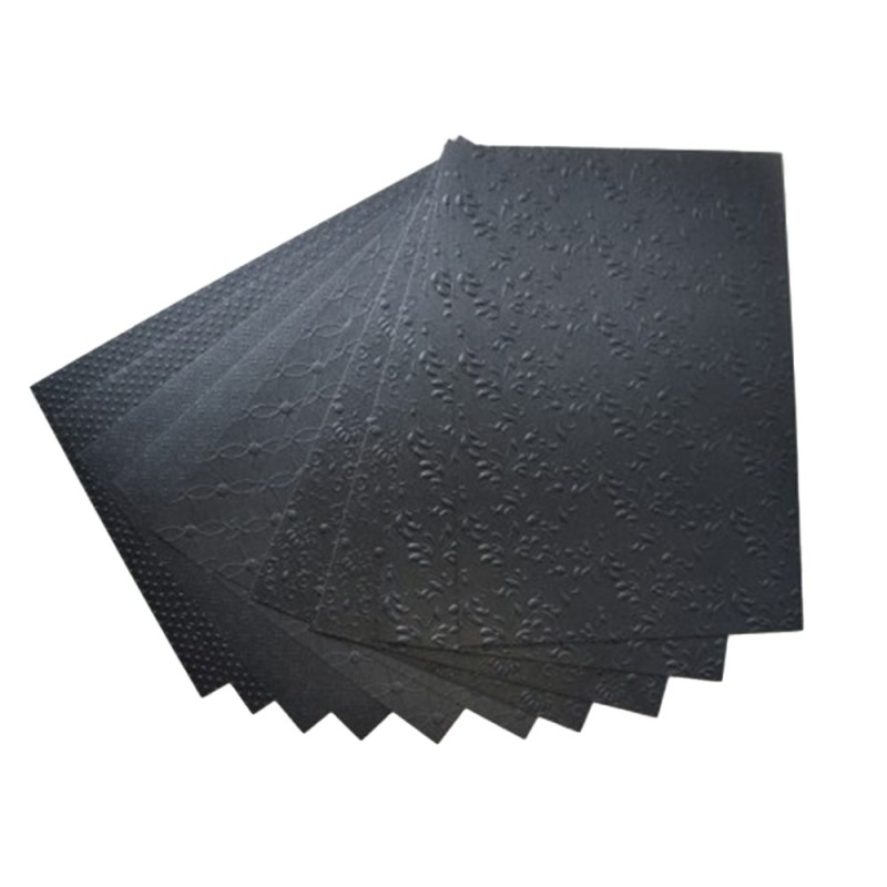 Carton Metalic Embosat, Negru