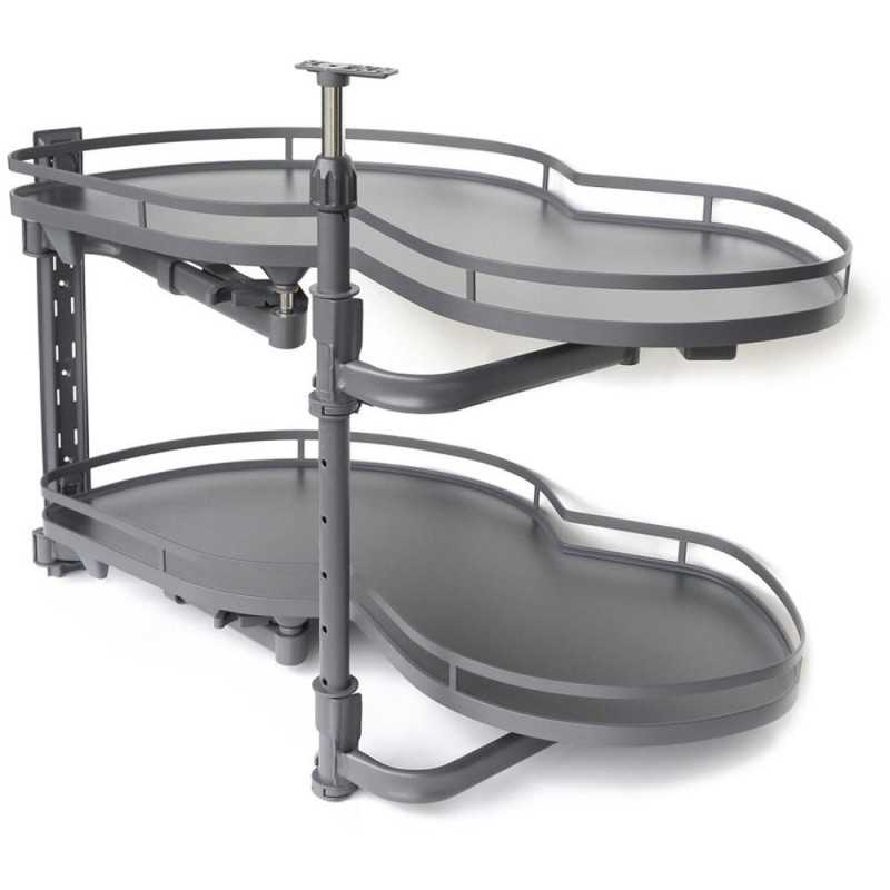 Set Cosuri pentru Colt Ovale Preciso, pentru Corp de 900-1100 mm, Montaj Stanga, 865x495 mm,H 650-770 mm, Finisaj Antracit