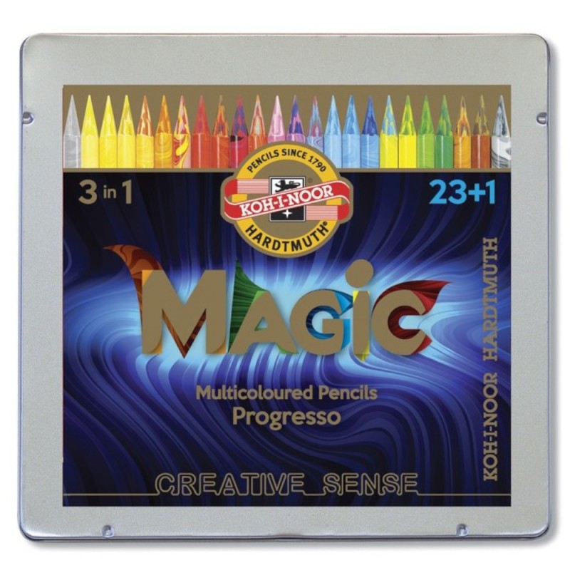 Creioane Colorate fara Lemn, Magic, 24 Culori