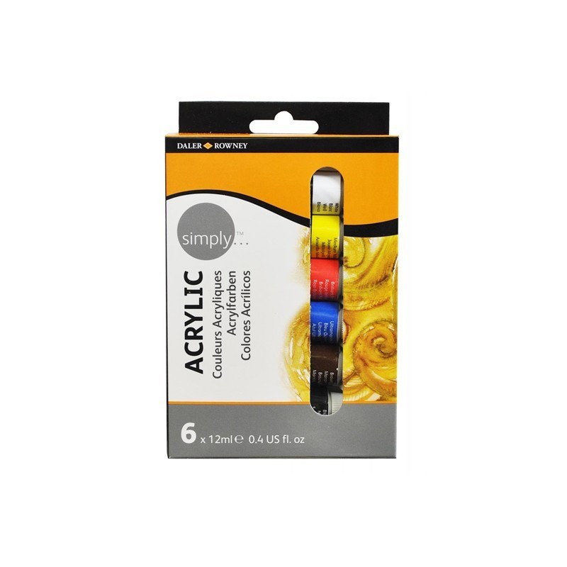 Set Culori Acrilice 6x12 ml Simply Daler Rowney