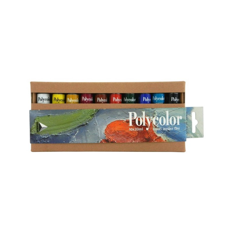 Set Culori Vinilice 10 x 20 ml Polycolor Maimeri