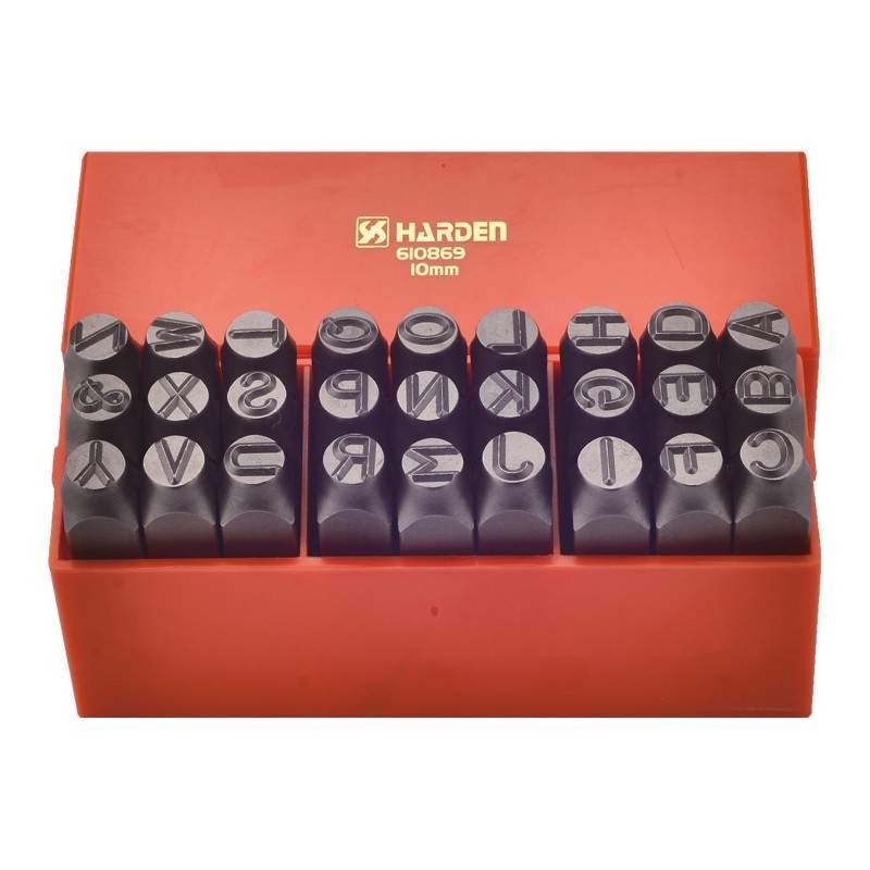 Set de 27 de Litere pentru Marcare, Profesional, Harden, Dimensiuni 10 mm