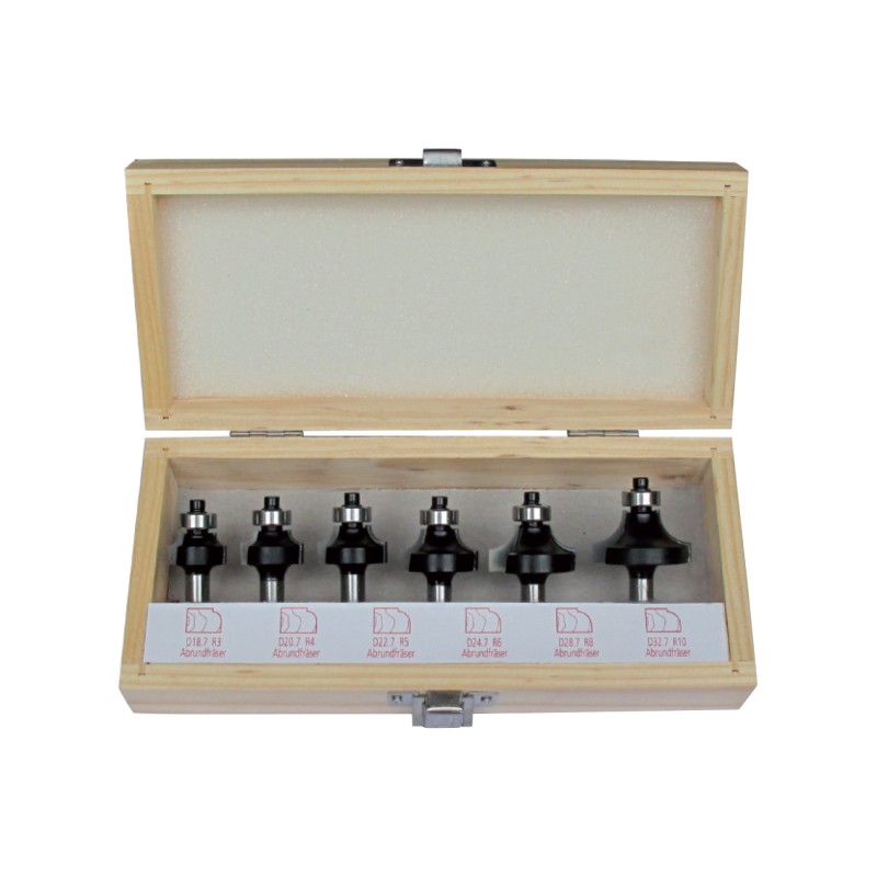 Set de 6 Freze Radiale cu Rulment pentru Canturi