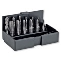 Set de 6 Tarozi Bit Hextap S, HSS-G, 6 Burghie si 1 Cap Prindere, in Caseta din Plastic