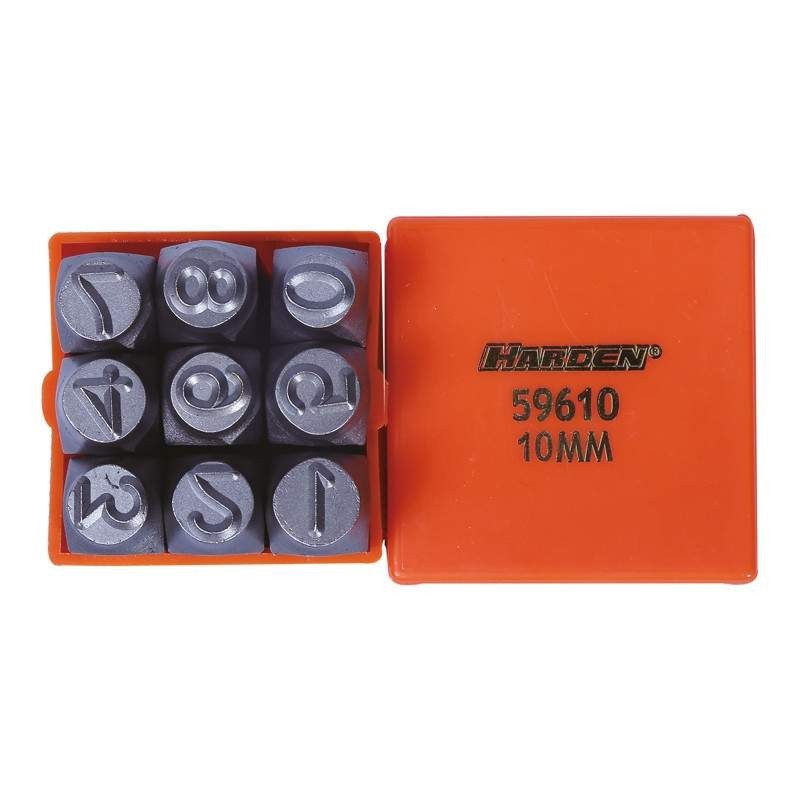 Set de 9 Cifre pentru Marcare, Profesional, Harden, Dimensiuni 3 mm