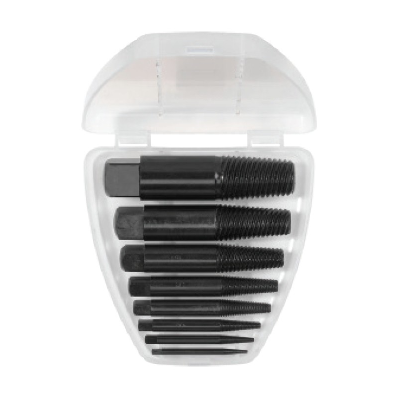 Set de Extractoare Spirale, 8 Piese (marimea 1 - 8), Caseta din Plastic