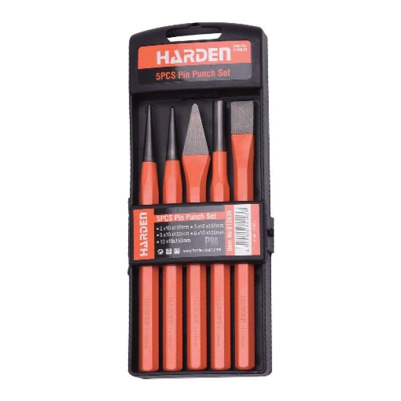 Set de Punctatoare, Dalti si Priboaie - H35, 5 piese, Profesional, Harden