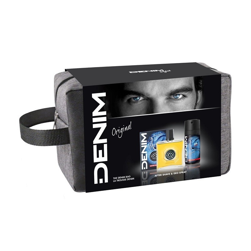 Set Denim Original After Shave 100 ml + Deodorant Spray 150 ml + Borseta