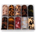 Set Folii Transfer Luxorise Animal Print, 10 Bucati