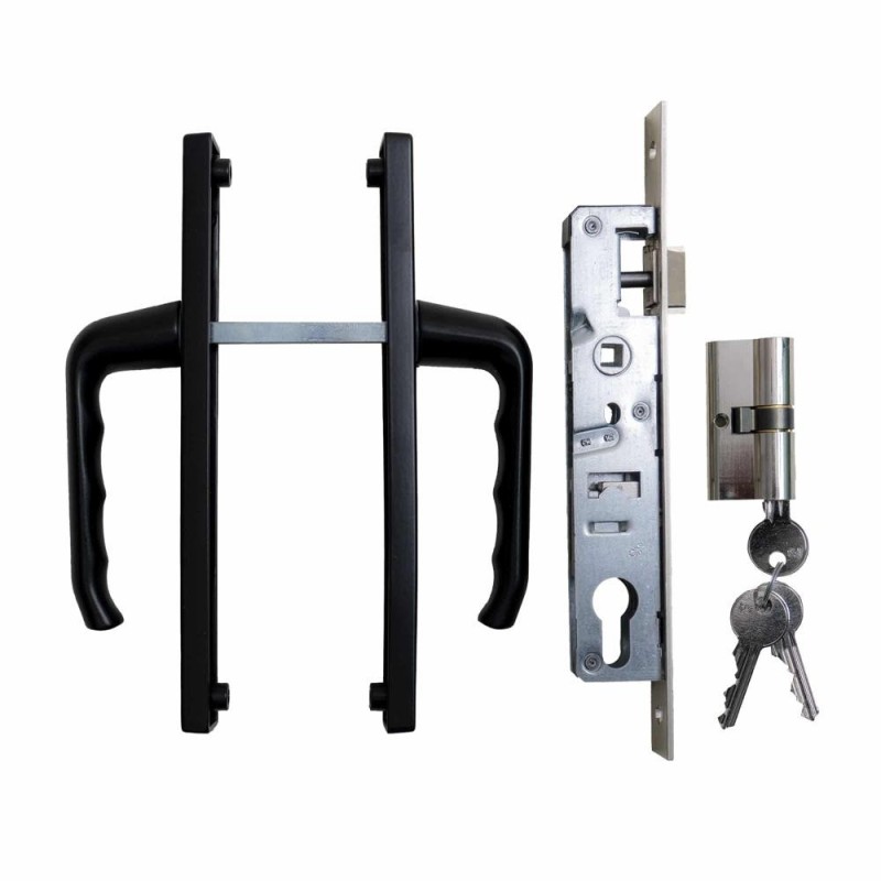 Set Maner, Broasca si Cilindru Chei, din Aluminiu, Feroneria, Negru