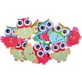 Set pentru Artizanat, Bufnite din Lemn, 12 Bucati