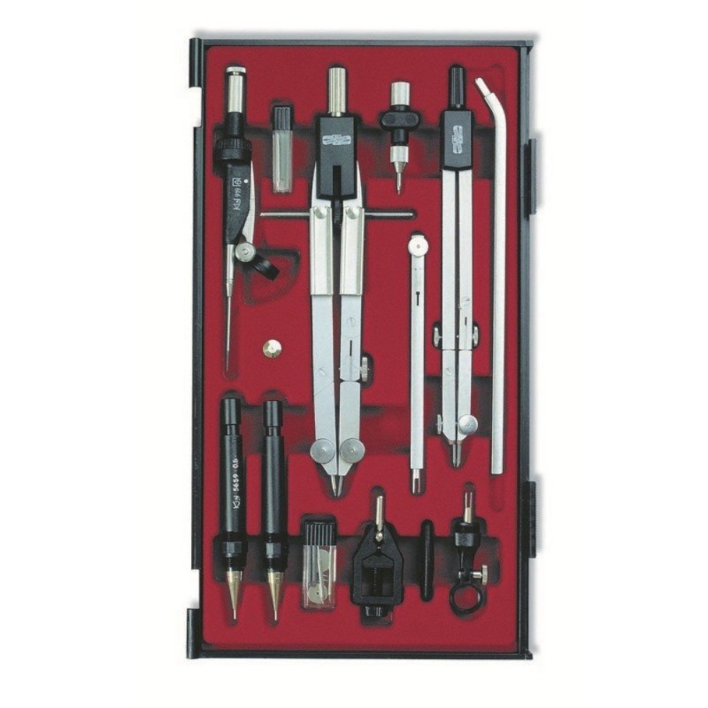 Set pentru Geometrie, Koh-I-Noor, Compas Profesional, 13 Piese