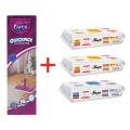 Set Promo QuickPick Mop Parex si 3x50 Lavete Umede Sleepy Easy Clean Mix