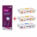 Set Promo QuickPick Mop Parex si 3x50 Lavete Umede Sleepy Easy Clean Mix