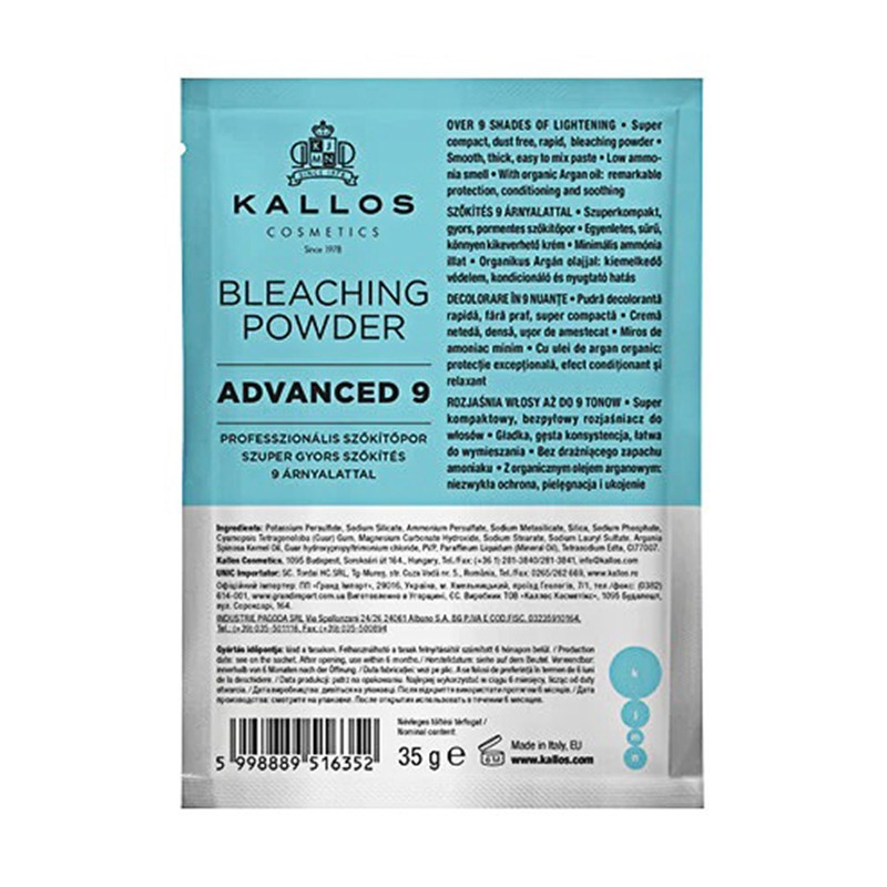 Set Pudra Decoloranta Kallos Advanced 9, 5 Plicuri x 35 g