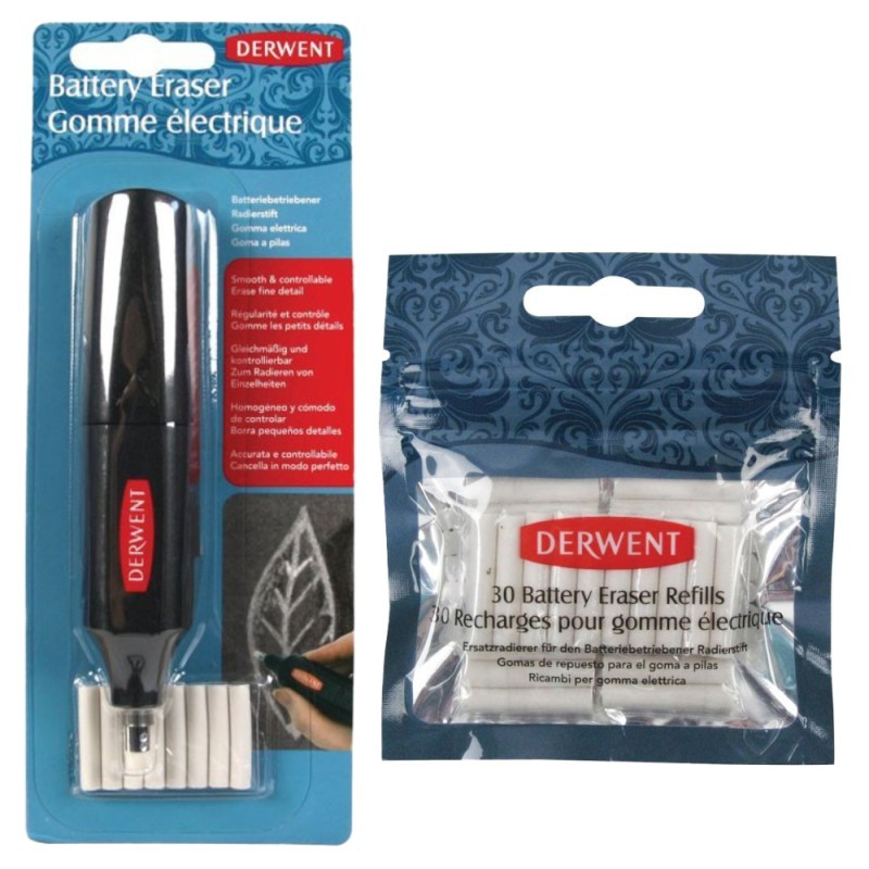 Set Radiera Electrica si 30 Rezerve Derwent