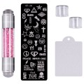 Set Stampila Unghii + Matrita Crystal Nail Art, Xy-16, SensoPRO Milano