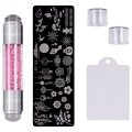 Set Stampila Unghii + Matrita Crystal Nail Art, Xy-23, SensoPRO Milano